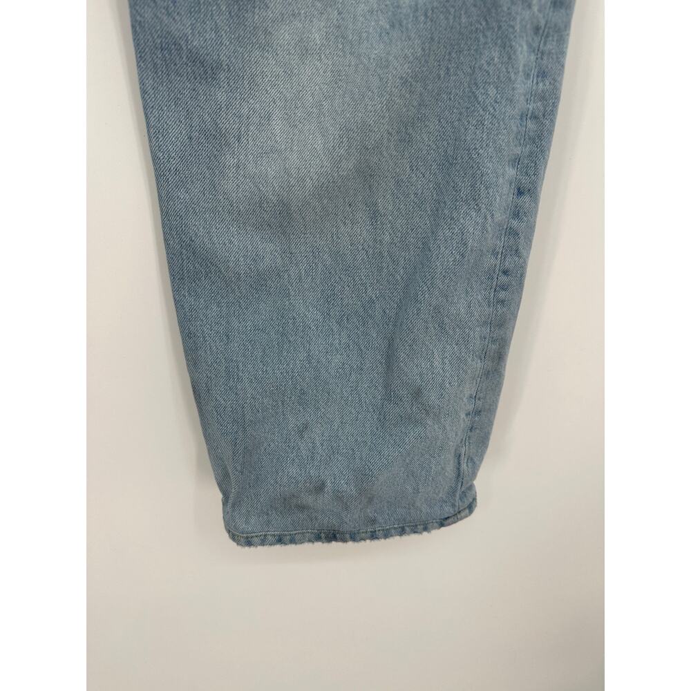 Reformation Preston Baggy High Rise Cuffed Lovell Blue Straight Jeans Women's 26 - Picture 7 of 11